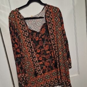 Bohemian Floral Print Women's Top
